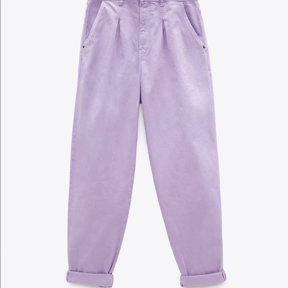 ZARA lilac slouchy jeans